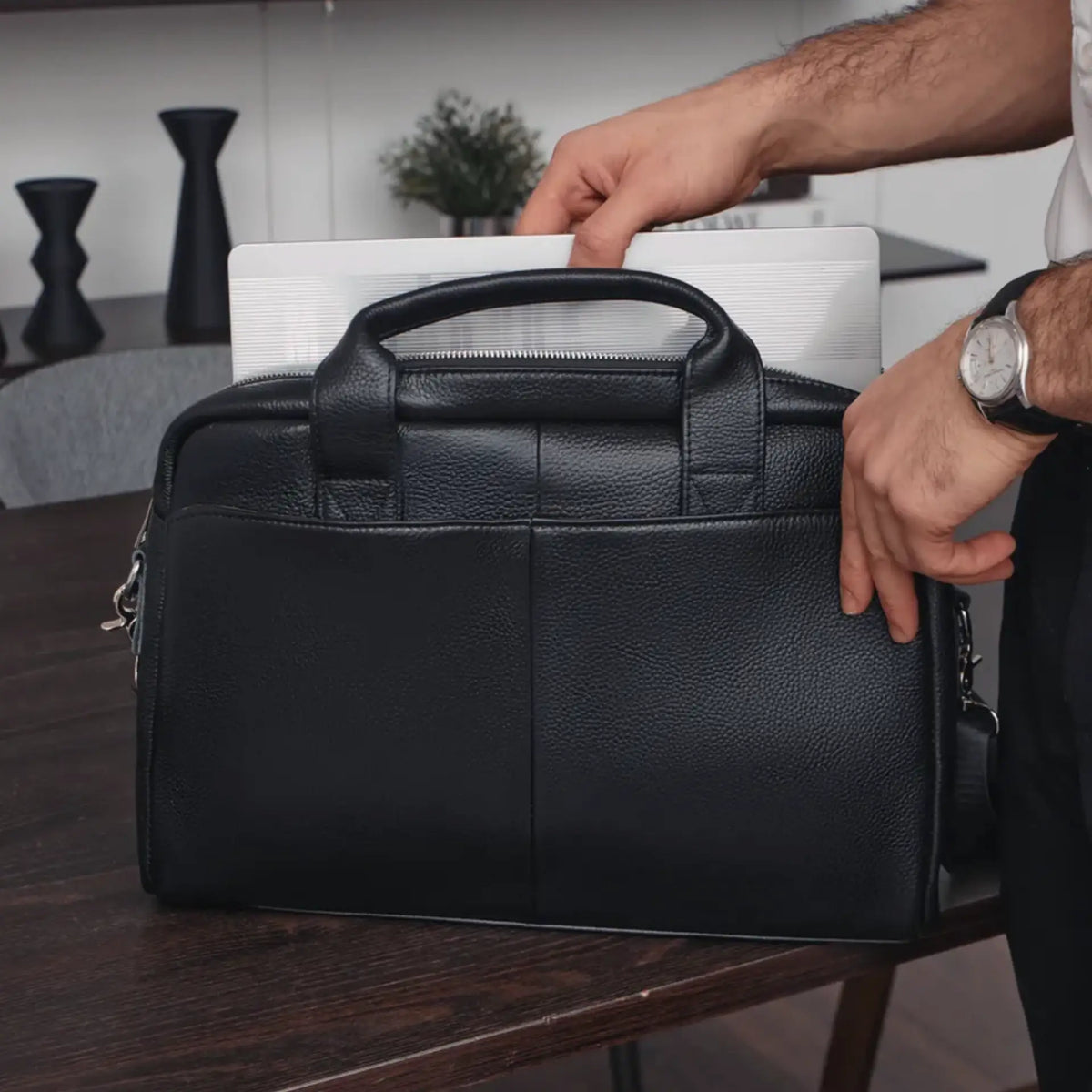 Besace cuir pour homme style pochette