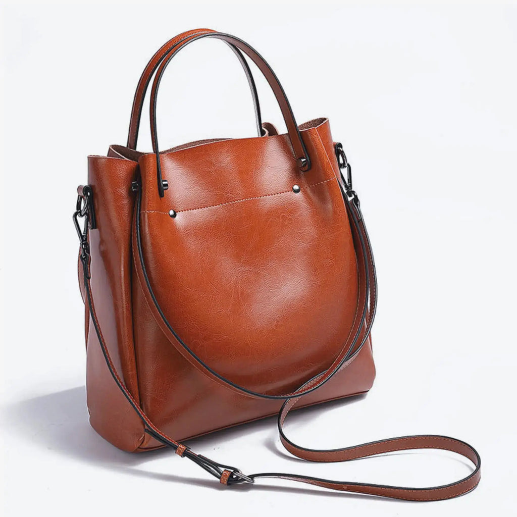 Besace femme en cuir rouge