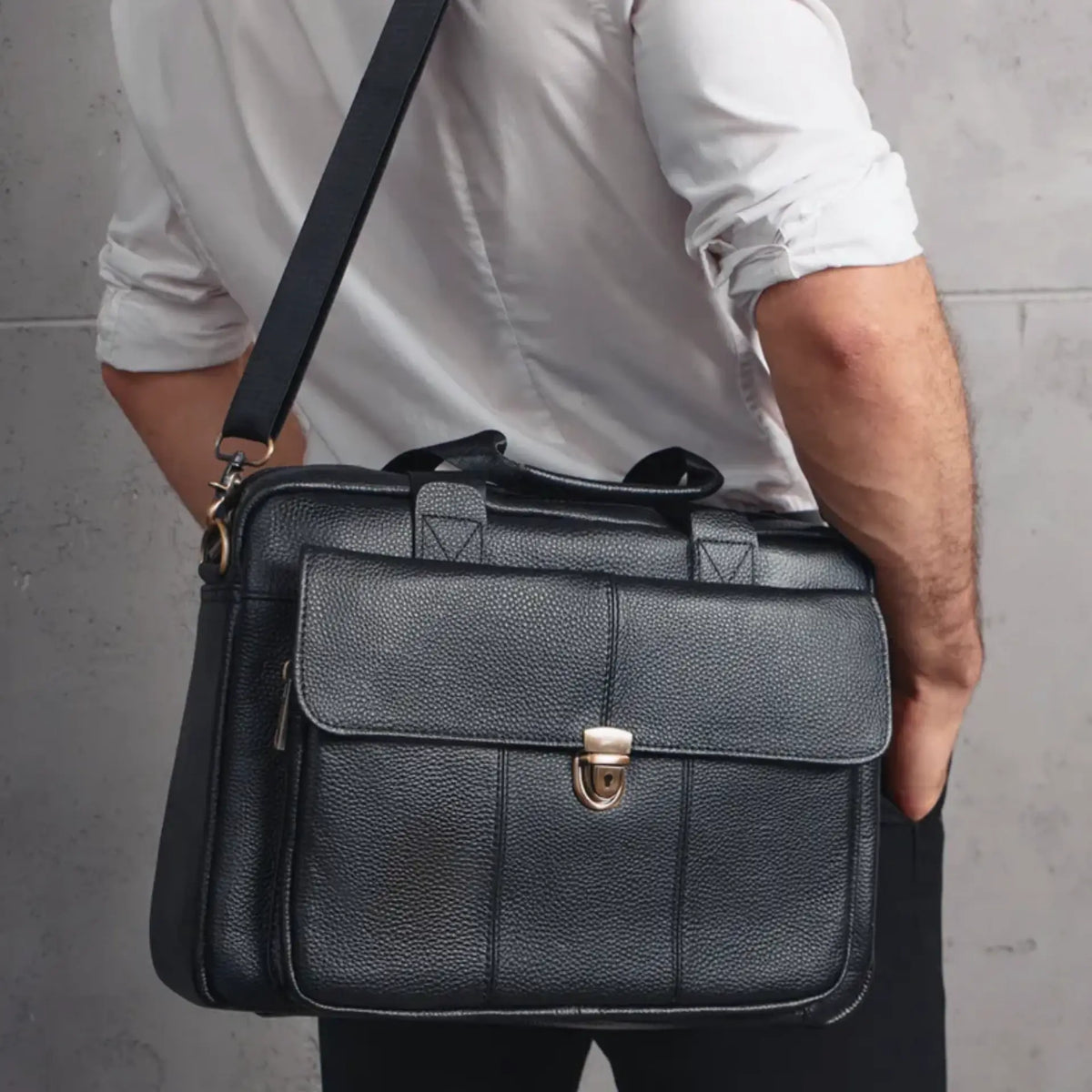 Besace homme cuir avec bandoulière