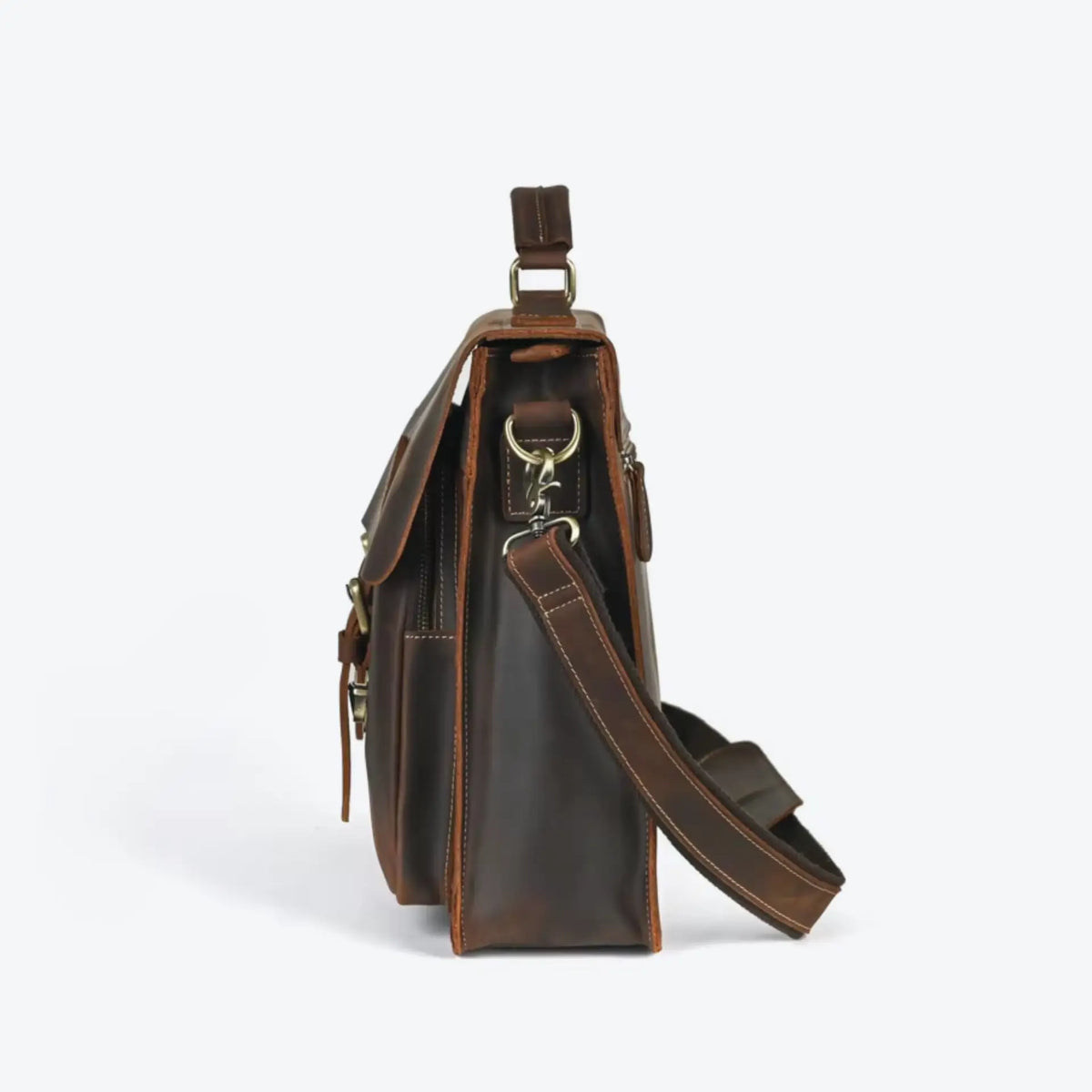 Besace pour homme en cuir de côté