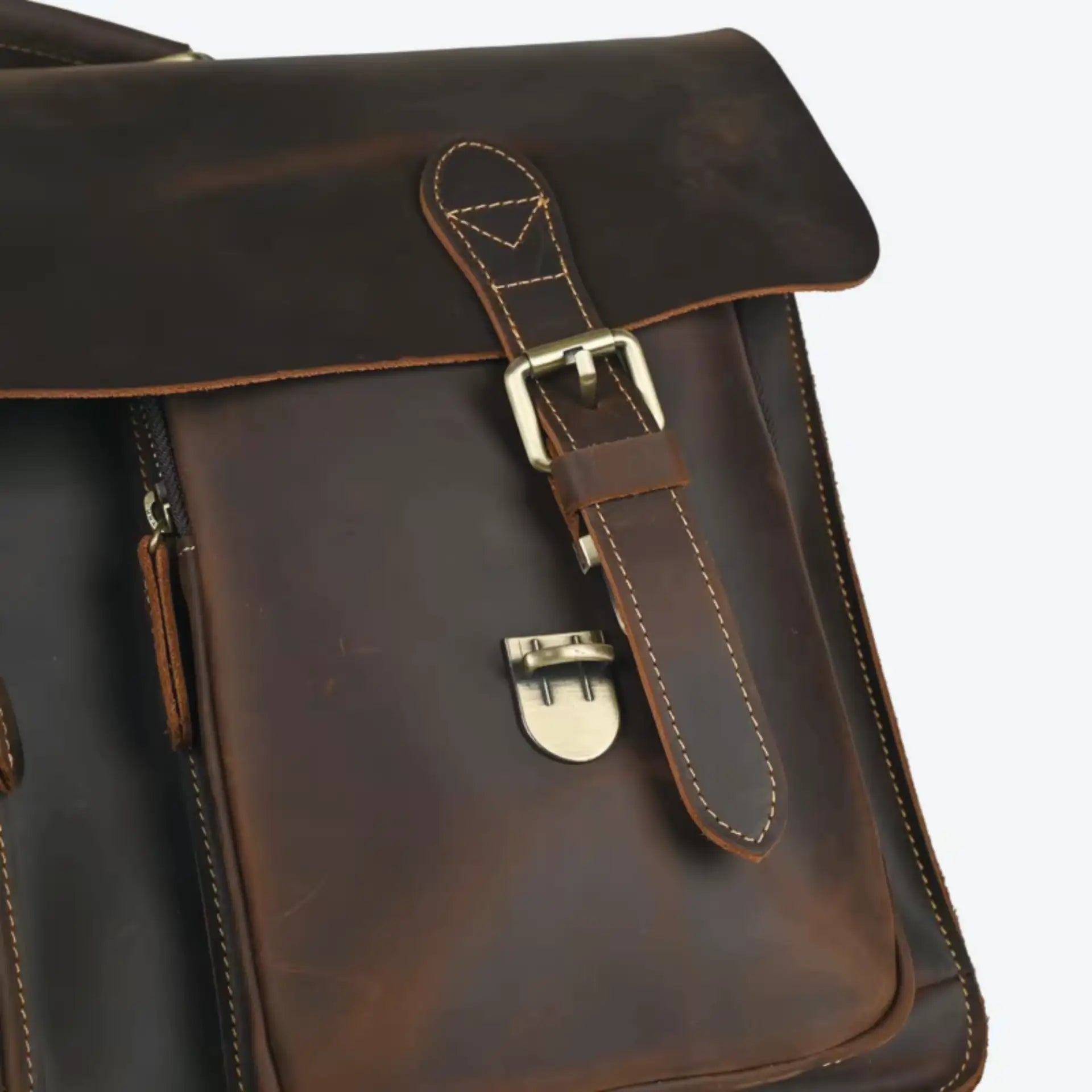 Besace pour homme en cuir grande capacité Image