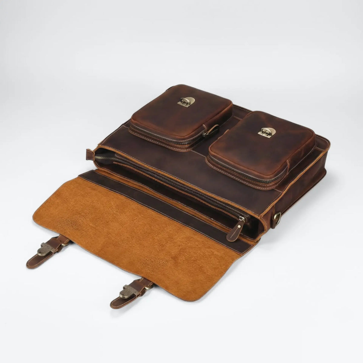 Besace pour homme en cuir plusieurs compartiment