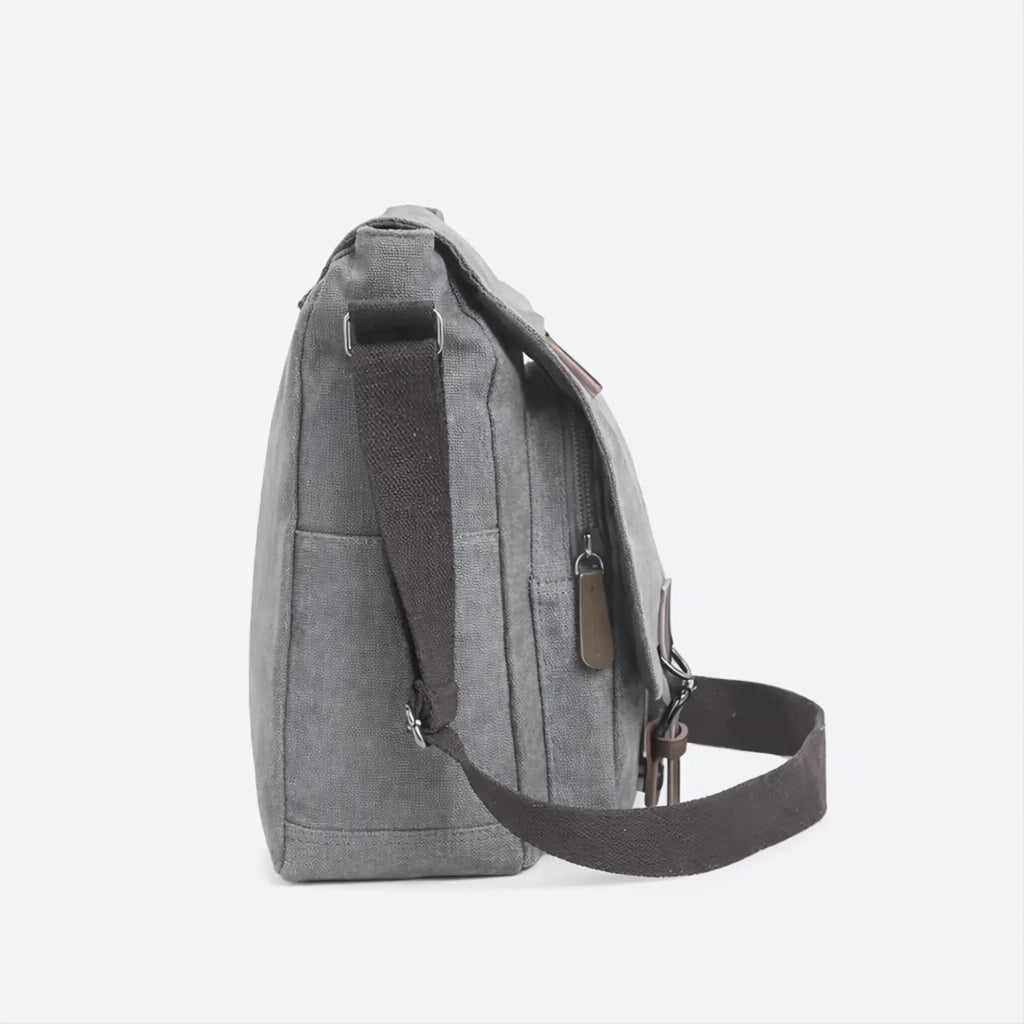 Besace toile homme de côté