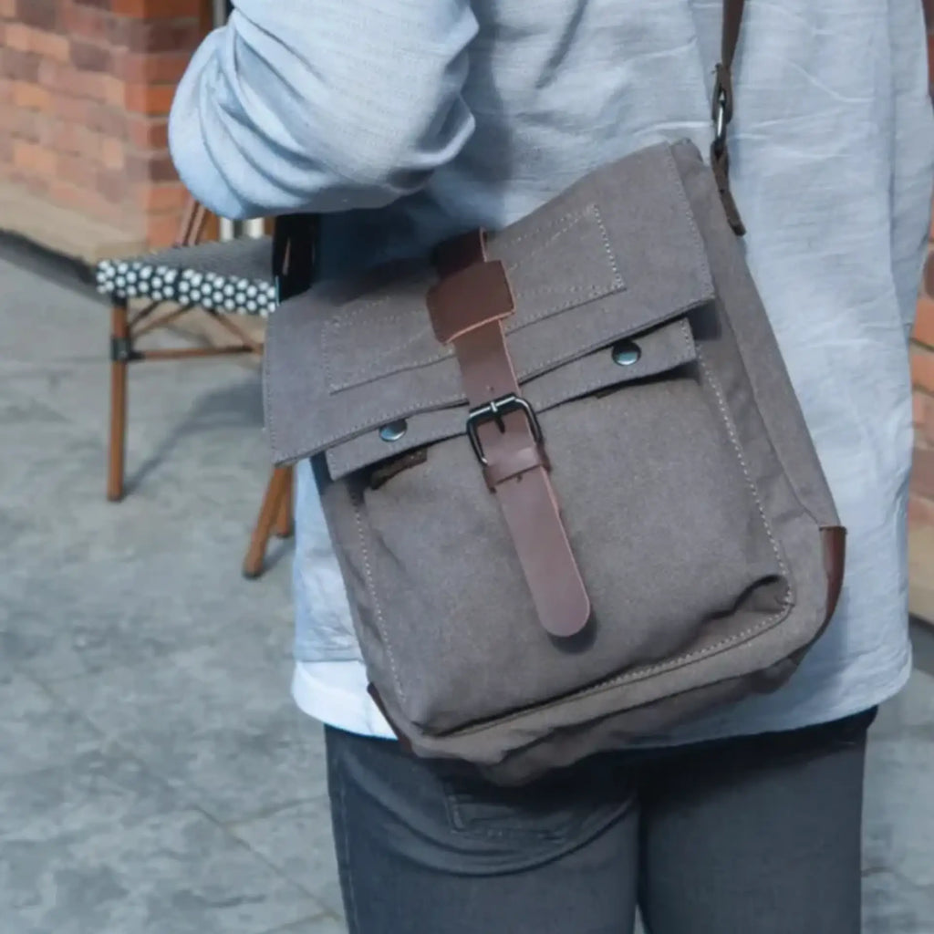 Besace toile plusieurs compartiment