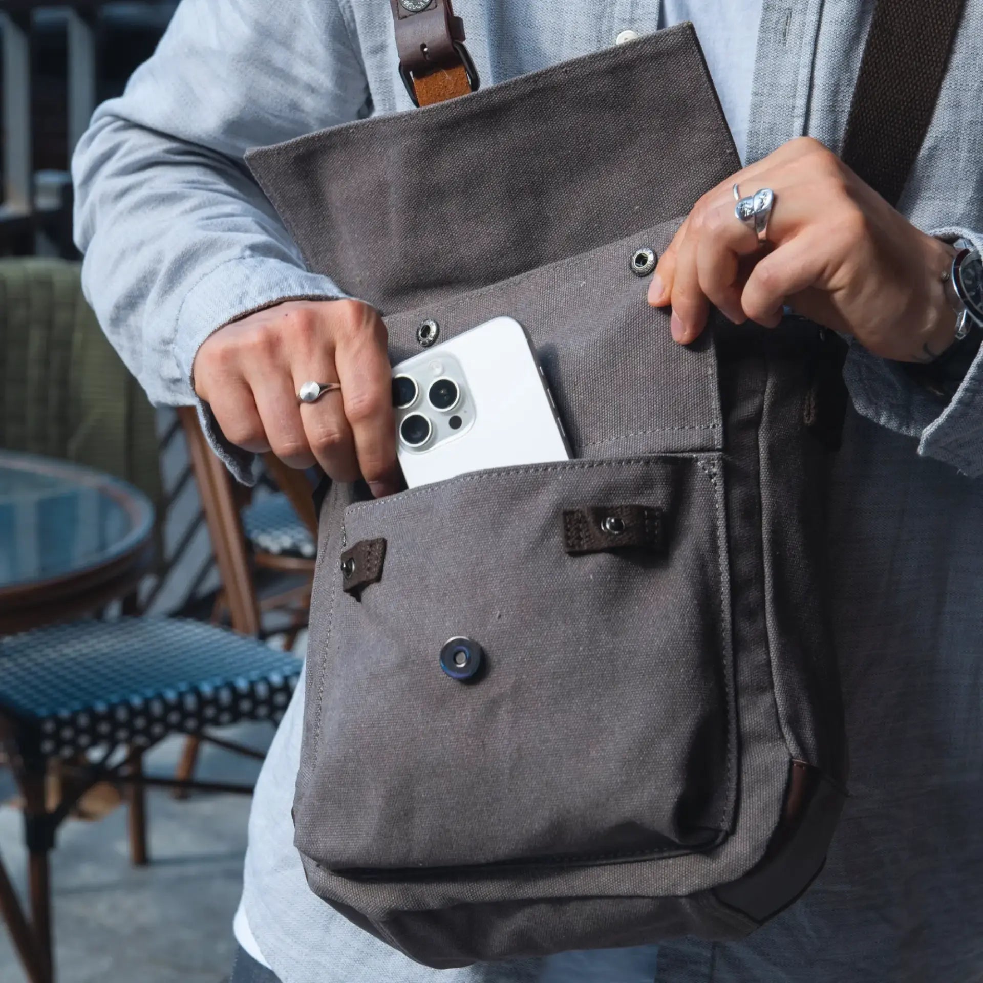 Besace toile pour homme et femme Image