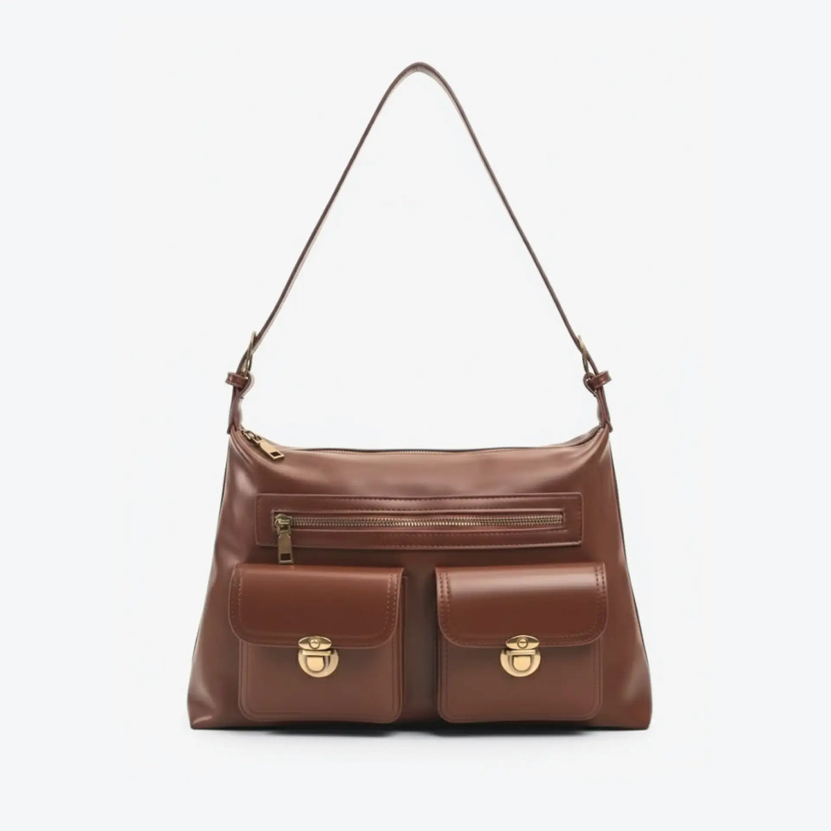 Sac à main besace bandoulière marron