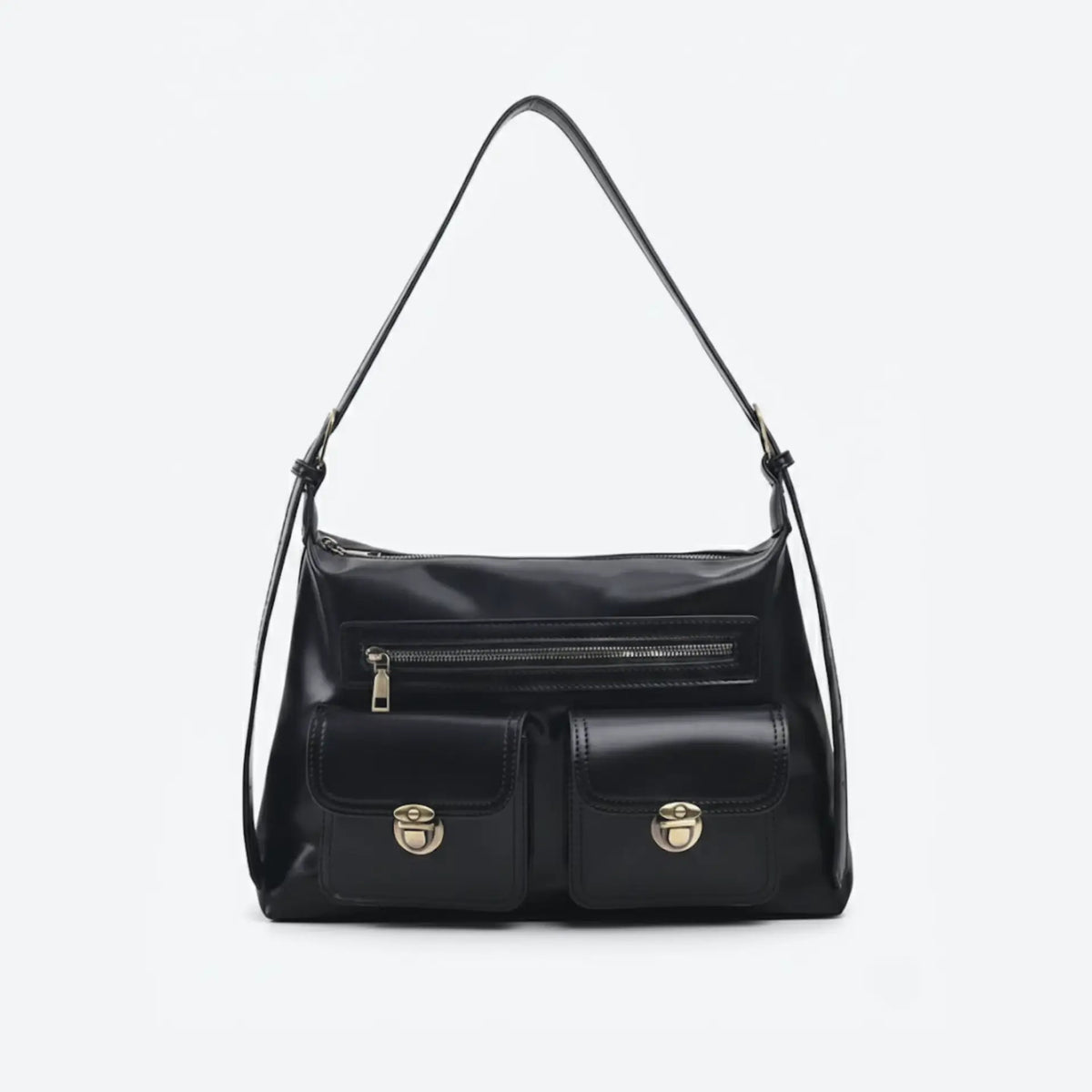 Sac à main besace bandoulière noir