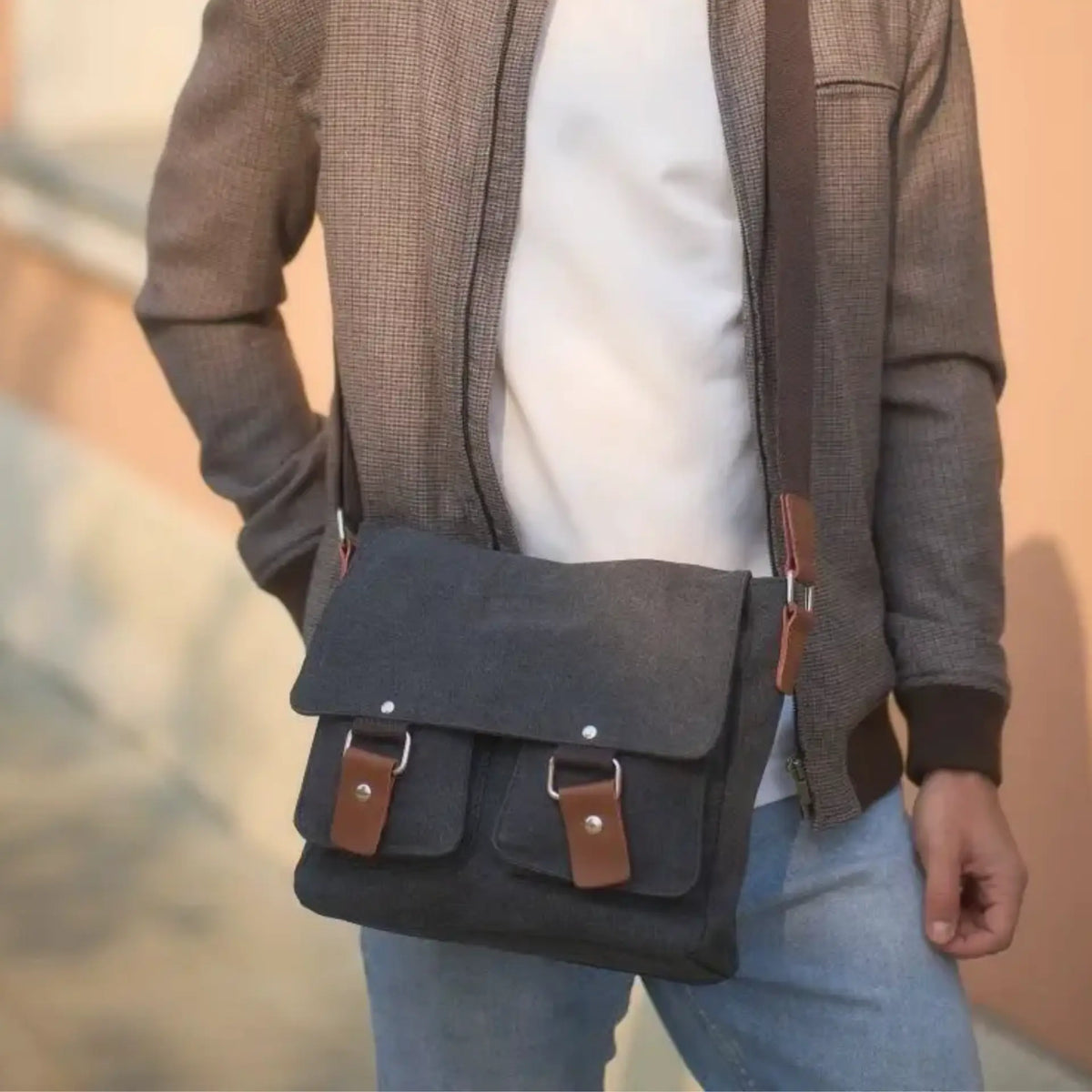 Sac bandoulière besace pour homme