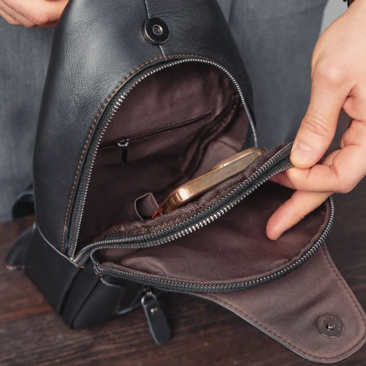 Sac besace en cuir homme petite taille