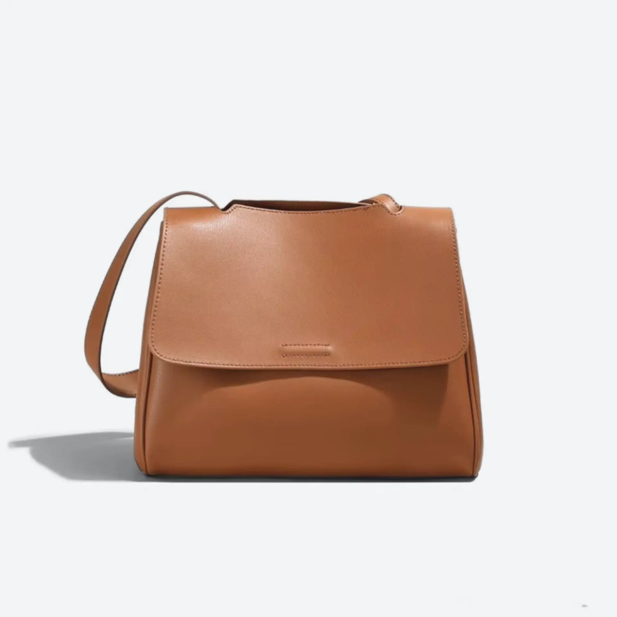 Sac besace en cuir pour femme camel