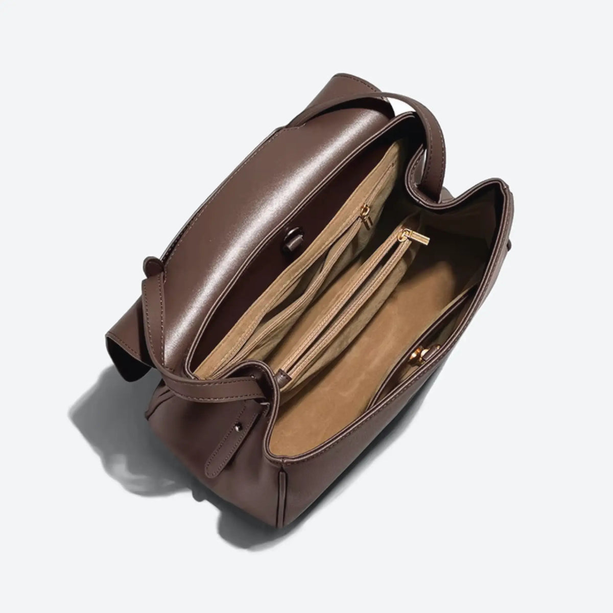 Sac besace en cuir pour femme vue intérieur