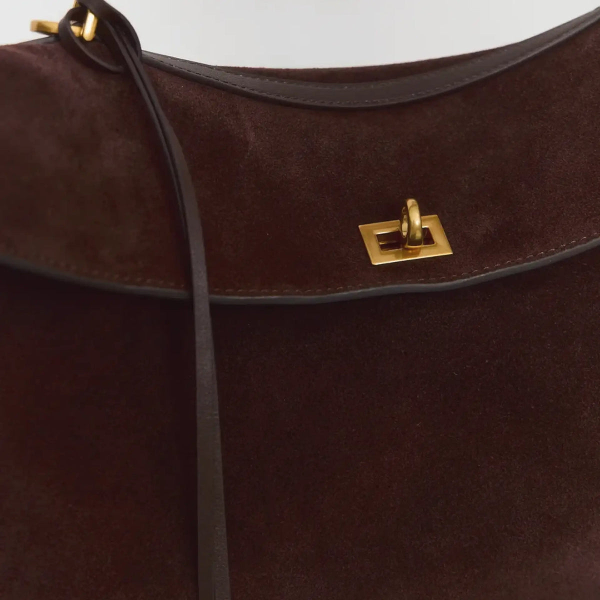 Sac besace femme cuir souple boucle doré