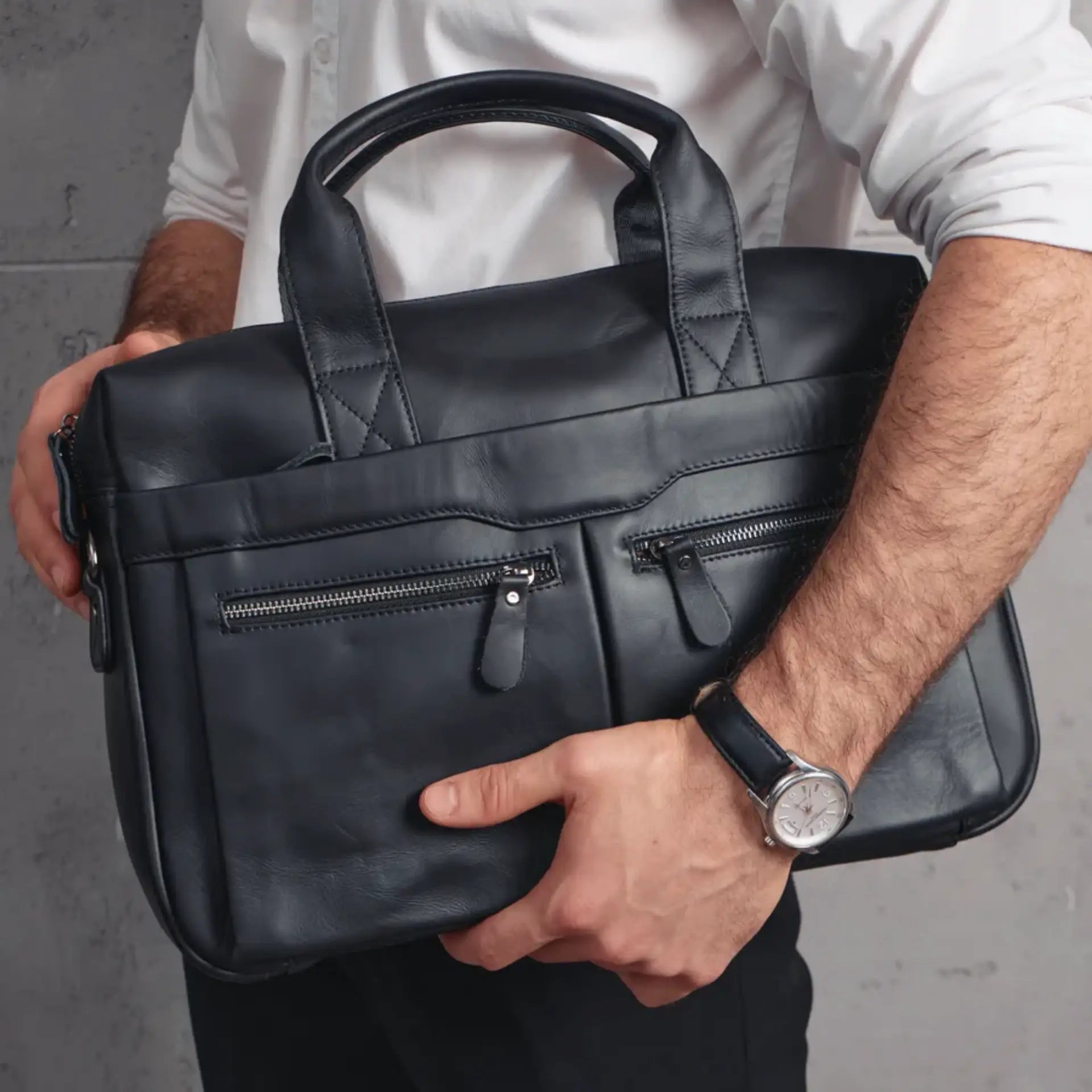 Sac besace pour homme noir Image