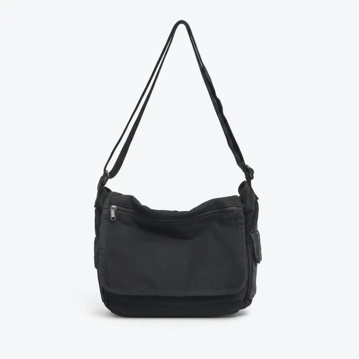 Sac besace toile femme couleur noir