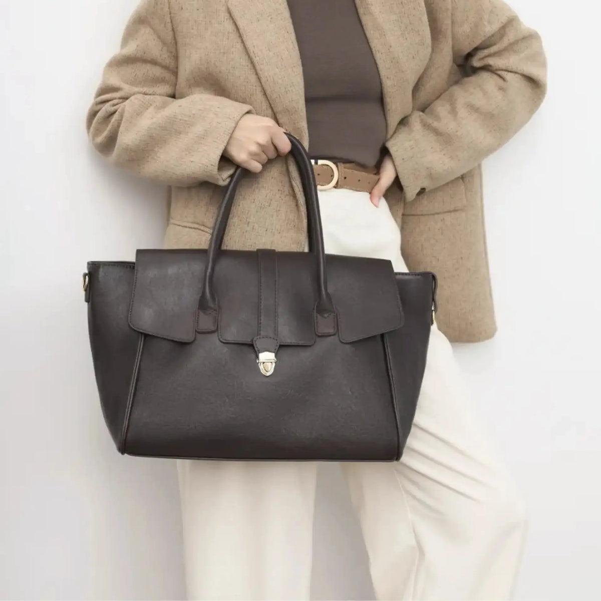 Sac cuir besace femme avec anse