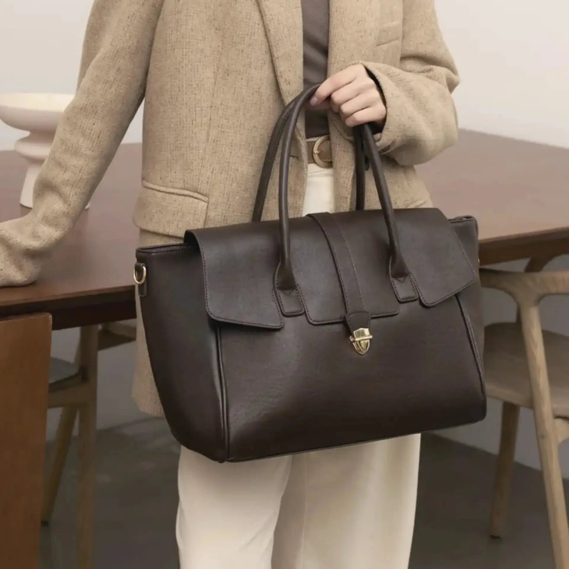 Sac cuir besace femme grande taille