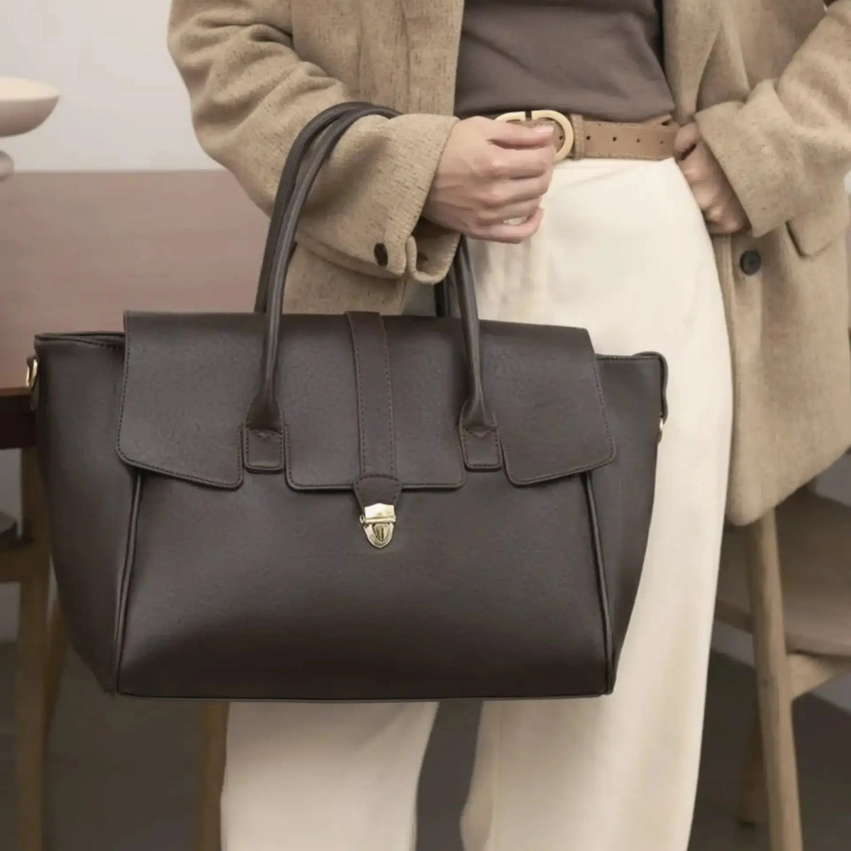 Sac cuir besace femme marron