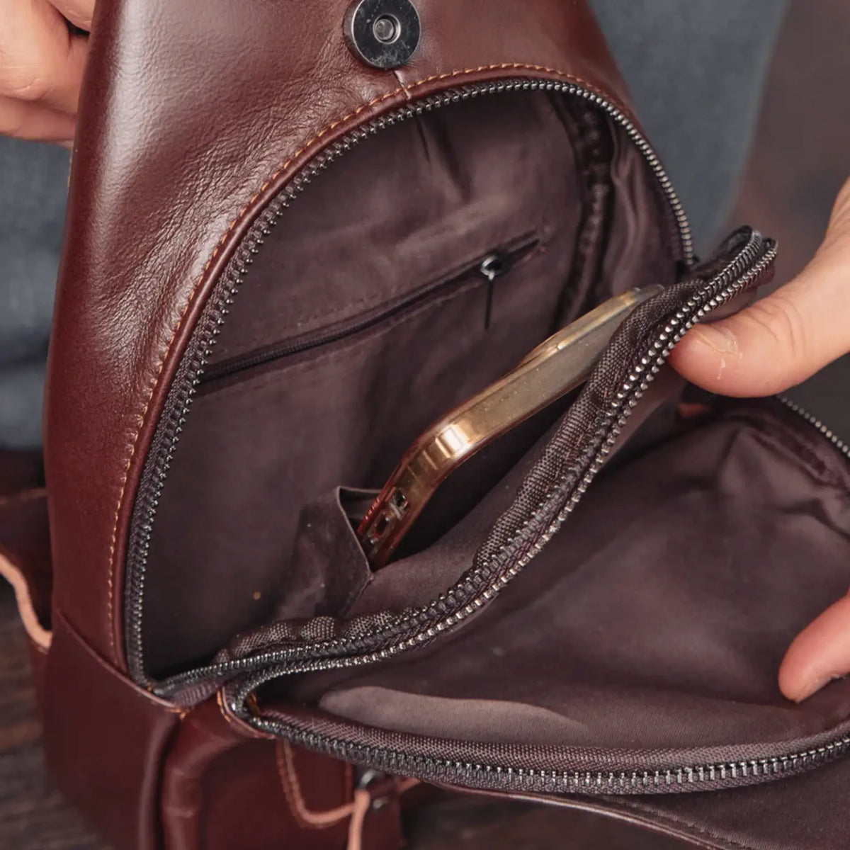 Sac cuir besace homme petite taille