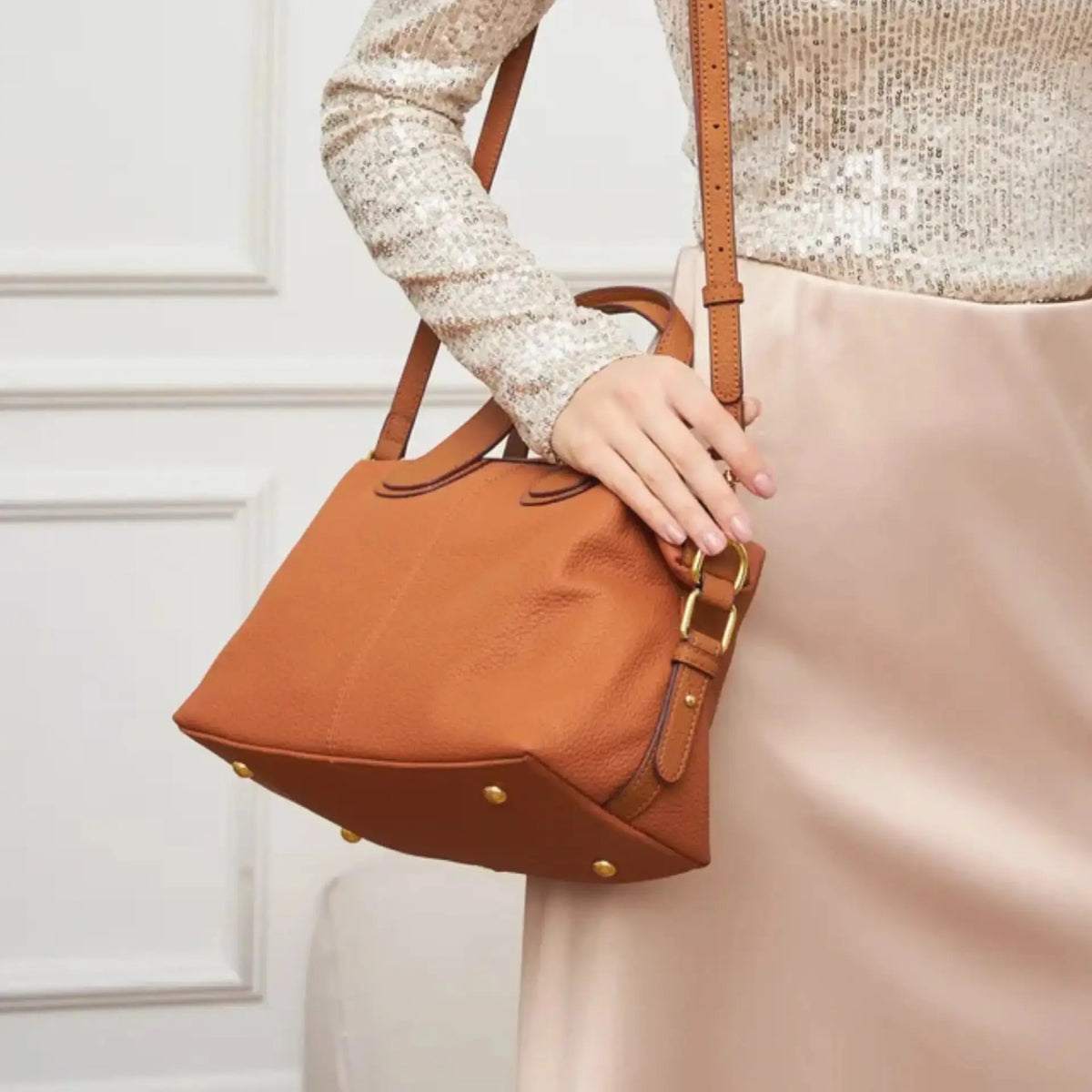 Sac en cuir besace femme style sac à main
