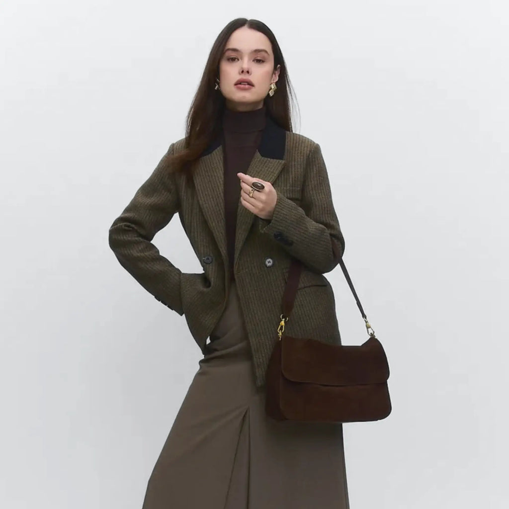 sac à main femme besace marron